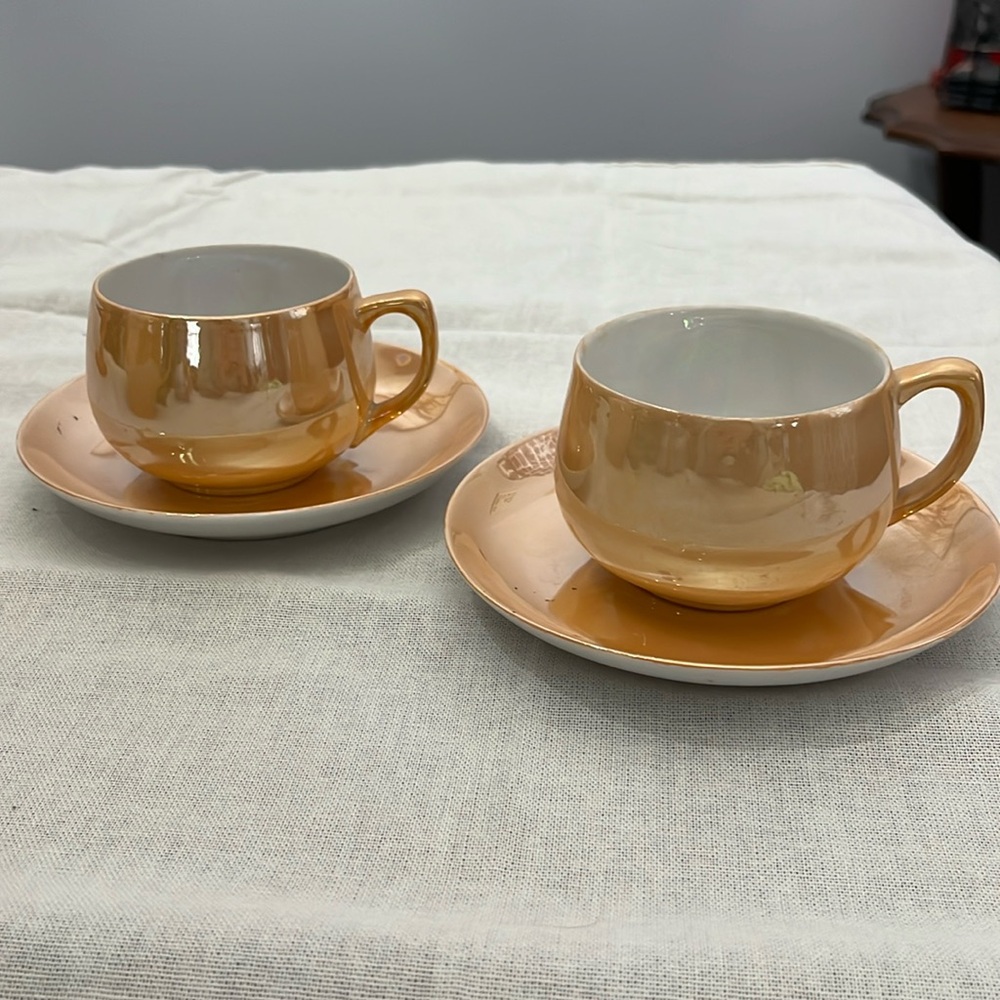 Vintage Luster Ware Teacup and Saucer Set